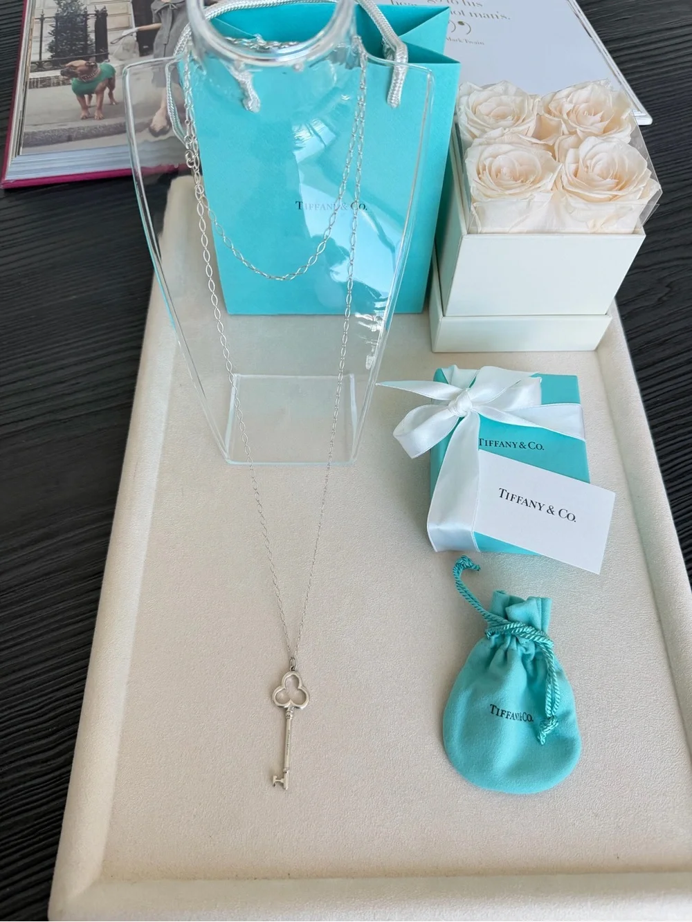 Tiffany & Co. Large Key Necklace Sterling Silver 36”  $700